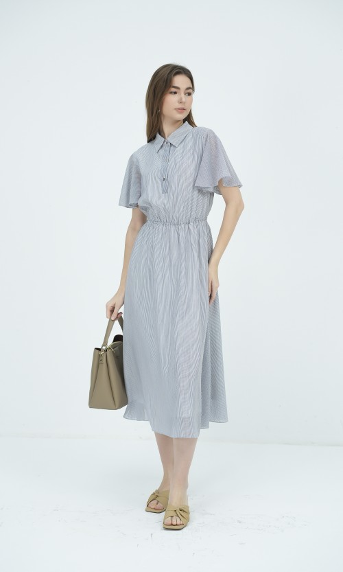 SIXDO Woven Flared Dress for Women